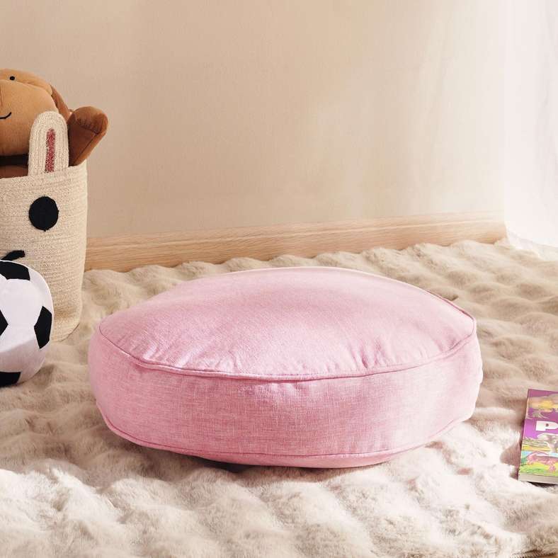 Pan Home Corbin Pouf Pink for Kids - Image 1