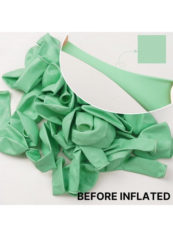 PartyWoo Mint Green Balloons, 100 Pcs Mint Balloons Different Sizes Pack Of 36 Inch 18 Inch 12 Inch 10 Inch 5 Inch Mint Balloons For Balloon Garland Or Balloon Arch As Party Decorations, Green-Q06  - Image 5