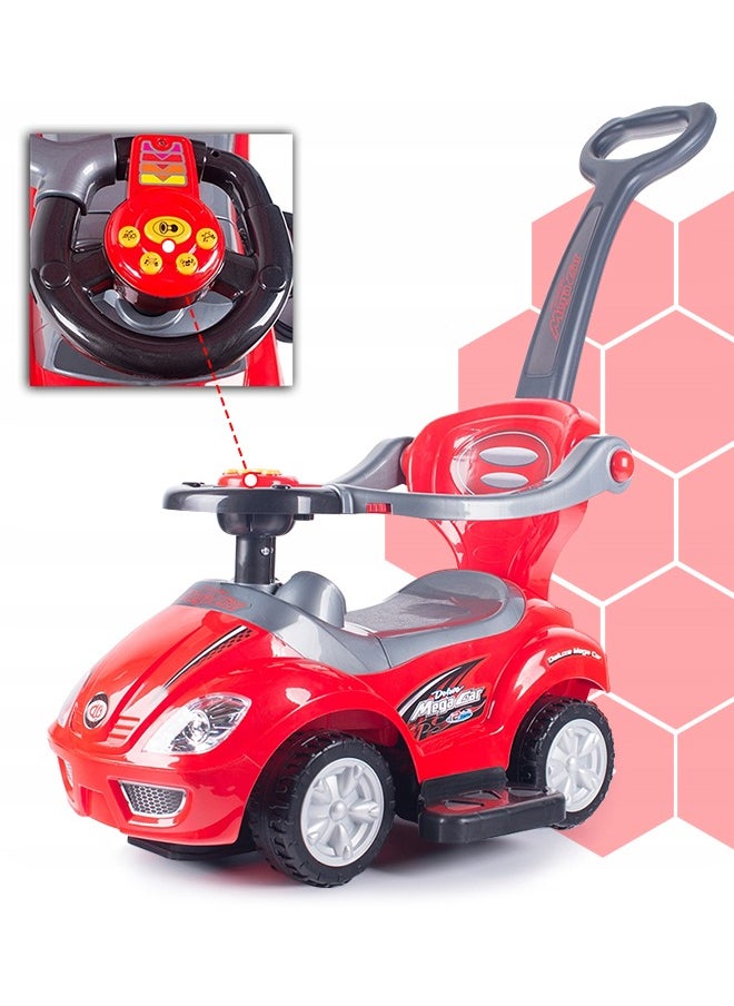 Fitness World 3 in 1 Ride On Car Toy for Kids with Barrier and Backrest, Adjustable  - Image 5