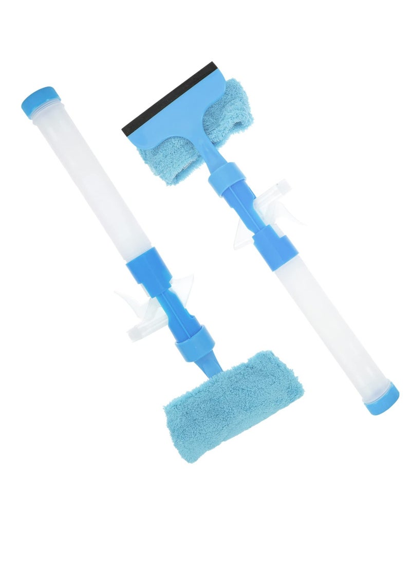 Excefore ماسحة للنوافذ، تنظيف النوافذ بالميكروفايبر، تنظيف النوافذ بالماء، ماسحة للاستحمام للأبواب الزجاجية، ماسحة للنوافذ المنزلية، ماسحة لنوافذ السيارات (2 قطع) - Image 1