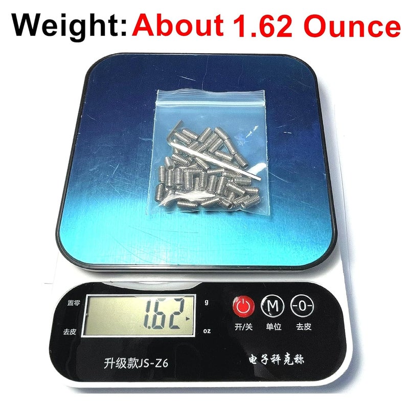 ZDingTech 50pcs Set Screws 10-32 x 3/8 inch 304 Stainless Steel Allen Head Hex Hexagon Socket Set Screws with 3/32 Allen Wrench,Set Grub Screws Hex Allen Head Socket Set Screws.(3/8" Length) - Image 5