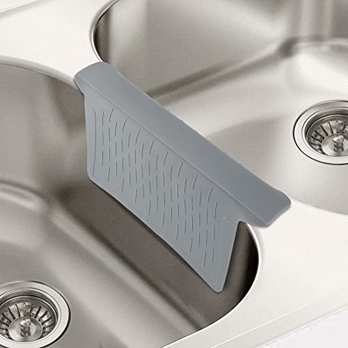 VELOVYO Sink Saddle, Divider Mat, Kitchen Sink Mat, Silicone Protector, No Smell, Never Stain, Ultra Soft, 12.83'' x 11.1'' - Image 1