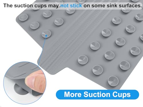 VELOVYO Sink Saddle, Divider Mat, Kitchen Sink Mat, Silicone Protector, No Smell, Never Stain, Ultra Soft, 12.83'' x 11.1'' - Image 4
