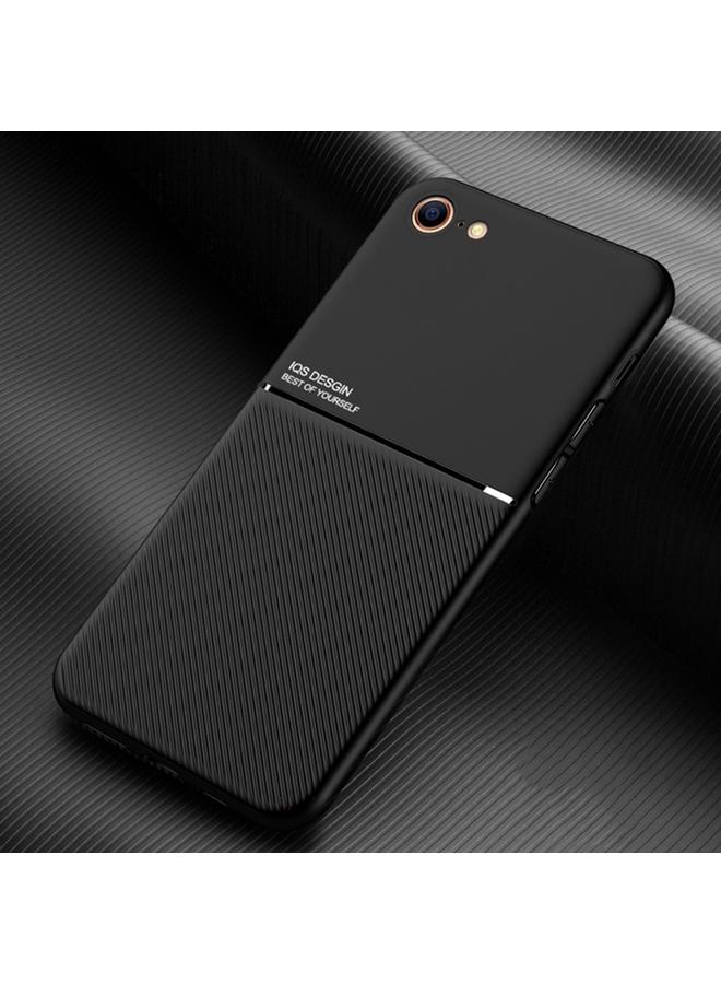S-TOP Case For iPhone SE 2022 / SE 2020 / 8 / 7 Classic Tilt Strip Grain Magnetic Shockproof PC + TPU Case - Image 1