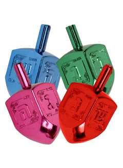 Izzy 'n' Dizzy Hanukkah Dreidels Multi Color Metallic Dreidel 10 Pack Medium  - Image 4
