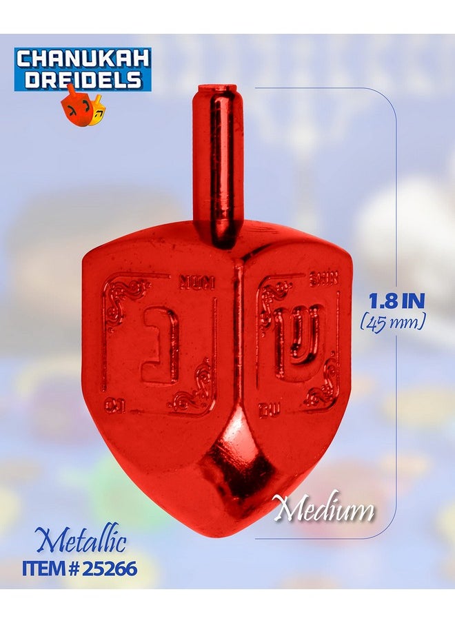 Izzy 'n' Dizzy - Hanukkah Dreidels Multi Color Metallic Dreidel 10 Pack Medium - Image 1