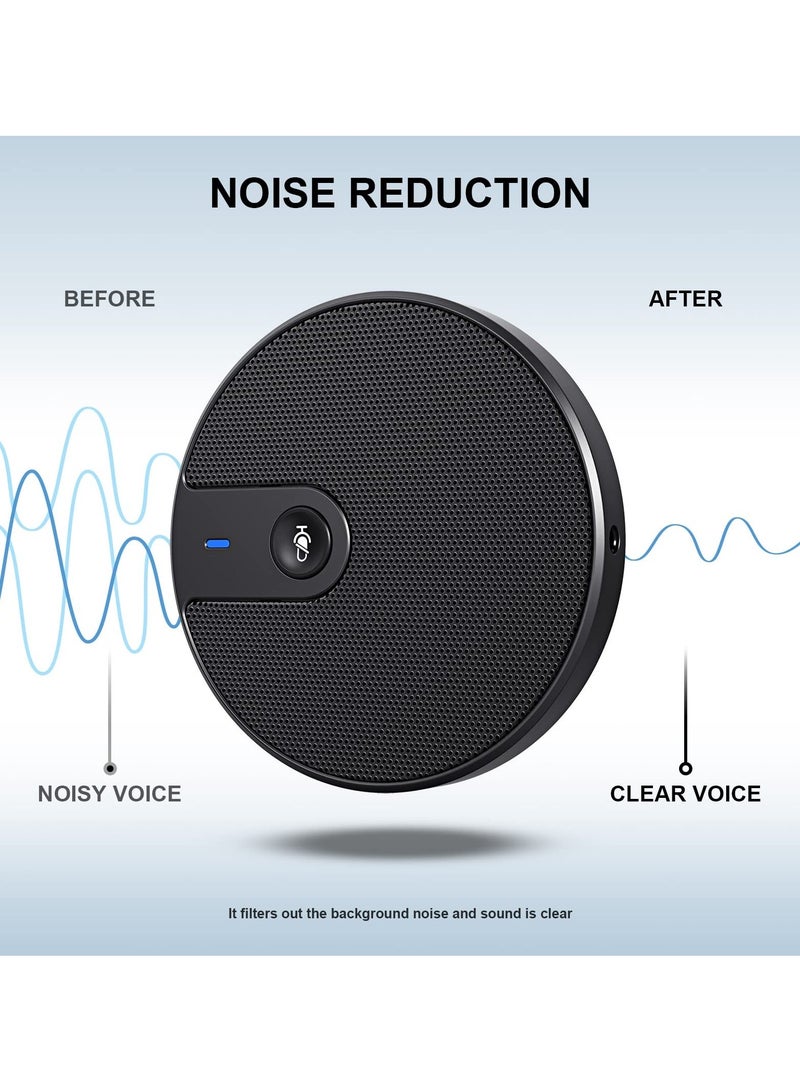 SYOSI Conference Microphone, 360° Omnidirectional Condenser Microphone for Video Conference, Zoom Meeting, Skype Chatting, Plug & Play with 3.5mm Aux Jack, USB and Mute Button - Image 5