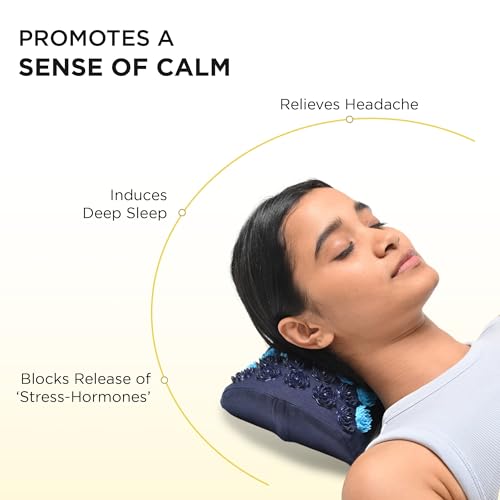 Core Asana Acupressure Massager Pillow, Orthopedic Cervical Pillow for Neck Pain and Shoulder Pain Relief | Reduce Stress and Tension with Neck Pillow Massager (Grapevine) - Image 5