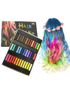 36-Piece Temporary Hair Colour Chalk Set Multicolour