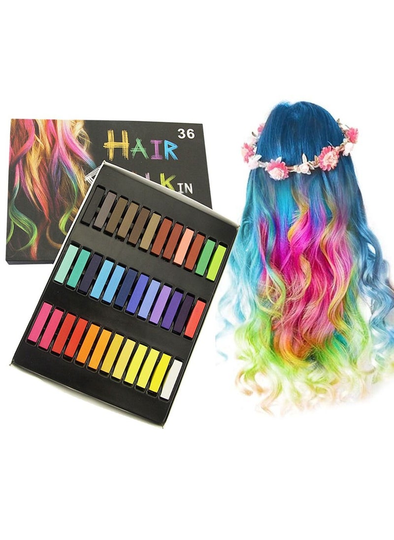 HomarKet - 36-Piece Temporary Hair Colour Chalk Set Multicolour - Image 1