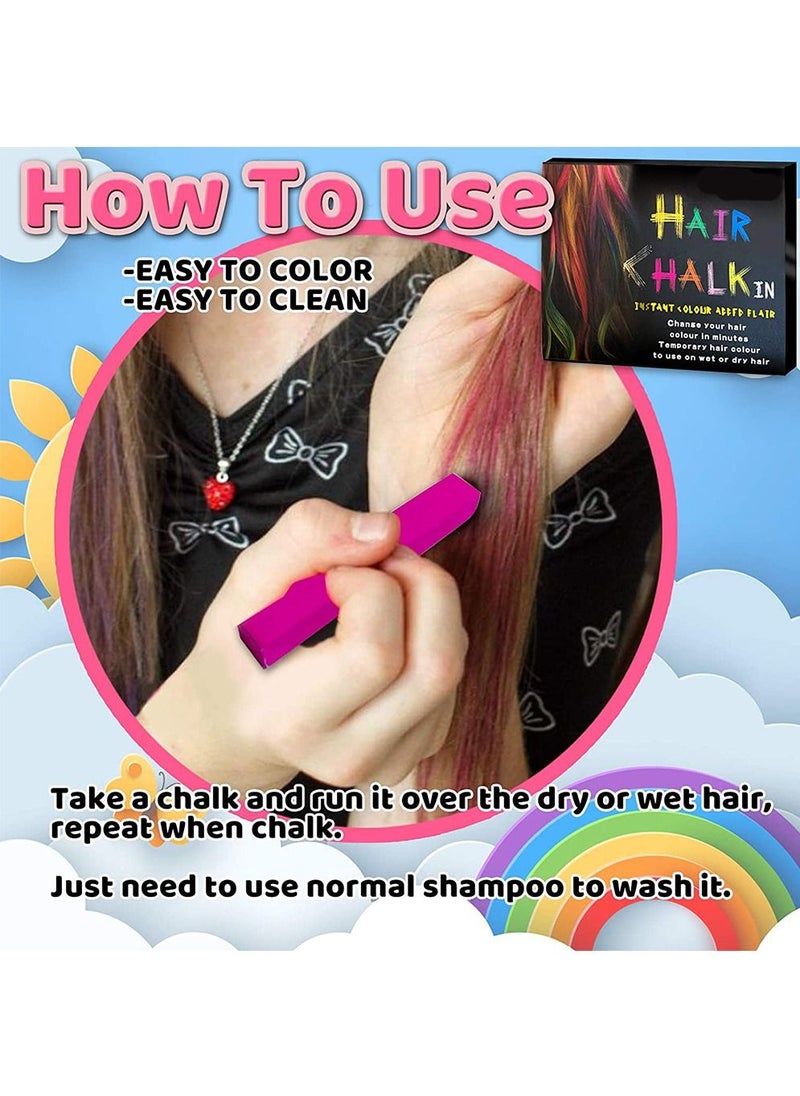 HomarKet - 36-Piece Temporary Hair Colour Chalk Set Multicolour - Image 1