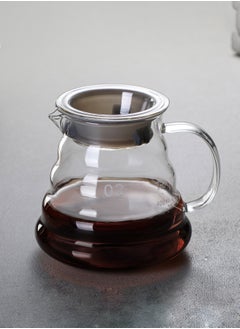 Brutelle Pour Over Coffee Dripper 600ML Glass Coffee Maker with Filter Cup and Paper Hand Drip Coffee Brewer Portable Handmade Coffee Drip Kettle for Travel Camping Office Home  - Image 3