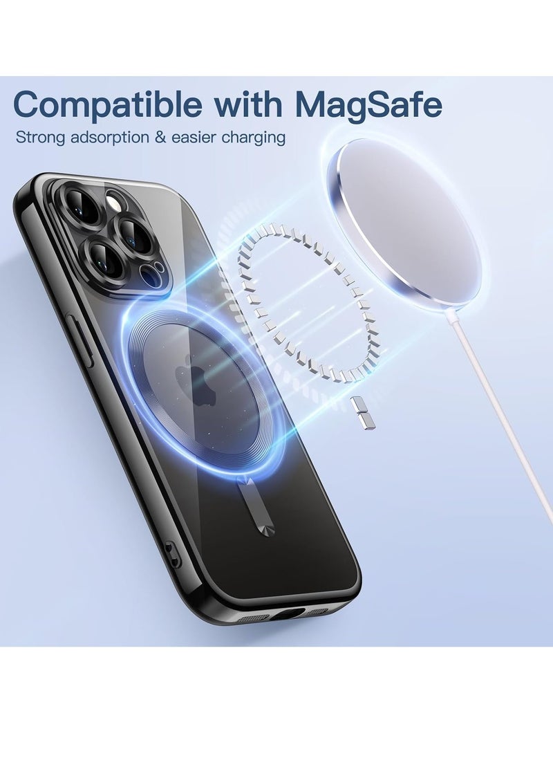 Raxoom Case for iPhone 15 Pro Max 6.7-Inch, Camera Lens Full Protection, Compatible with MagSafe Wireless Charging, Shockproof Soft TPU Phone Cover (Black) - Image 3