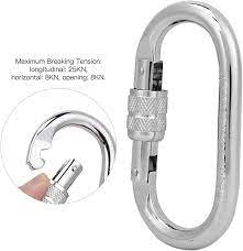 The Yogis O-Shaped Steel Climbing Carabiner Screw 10mm for Chains, Ropes, Camping, Hiking, Climbing, Rigging, Connecting Link. - Image 4