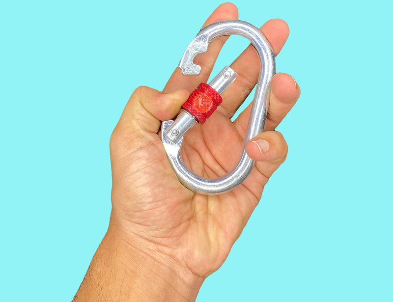 The Yogis O-Shaped Steel Climbing Carabiner Screw 10mm for Chains, Ropes, Camping, Hiking, Climbing, Rigging, Connecting Link. - Image 1