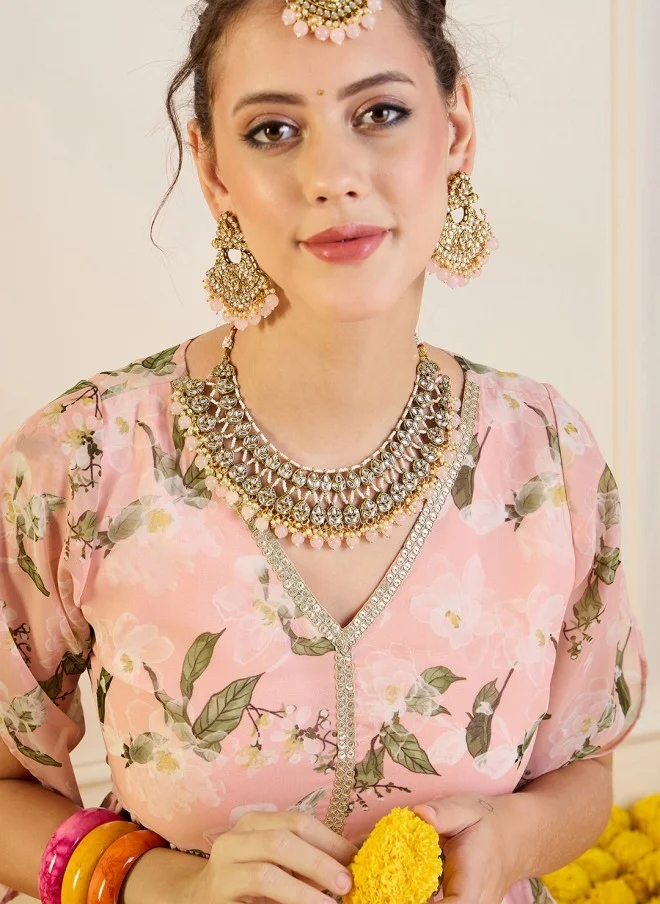ساسافراس Floral Printed Top And Skirt Co-Ords For Women