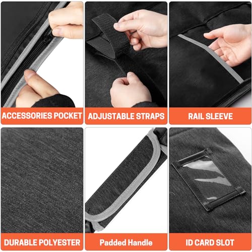 ZELARMAN Premium Guide Rail Bag, Double Side Track Saw Bag, Protective Carrying Case for 55-60 Inch Guide Rail Tracks - Image 4