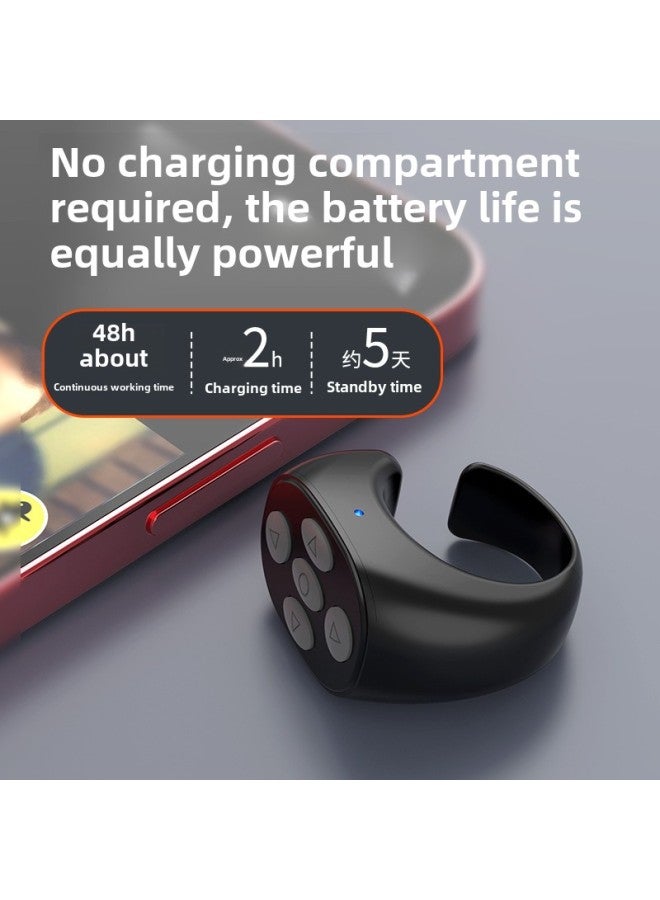 Bluetooth Smart Ring Remote Control Xiaohongshu Short Video Likes Selfie Hands-free Lazy Artifact-Color:Pink  - Image 3