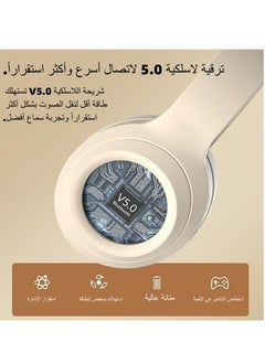 إم مياويان " سماعات لاسلكية للرأس، خفيفة الوزن قابلة للطي، بتقنية البلوتوث ستيريو الباس، بها ميكروفون مدمج ووسادات للأذن ناعمة، سماعات ذكية لتقليل الضوضاء، مناسبة للابتوبات والهواتف المحمولة وأجهزة الحاسوب الشخص  - Image 4