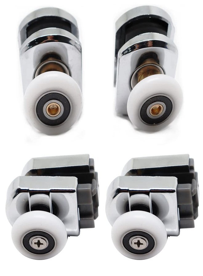 BENLIUDH Shower Door Rollers, 26mm Wheel Diameter Home Bathroom DIY Replacement Parts(2 Upper Rollers and 2 Bottom Rollers) - Image 1