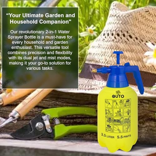 OUTO Agro Handheld Manual Garden Sprayer Water Pressure Pump for Plant Spraying Gardening Household Cleaning Removal and Sanitising (2.5 Ltrs Random Colour) - Image 4