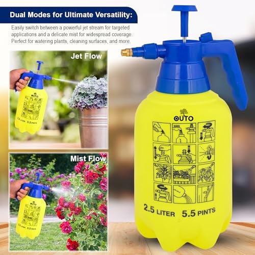 OUTO Agro Handheld Manual Garden Sprayer Water Pressure Pump for Plant Spraying Gardening Household Cleaning Removal and Sanitising (2.5 Ltrs Random Colour) - Image 5