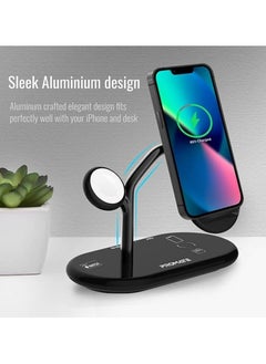 Generic Promate Wireless Charging Station, 4-in-1 Charging Dock with 5W Magnetic MFi Apple Watch Charger, 15W Qi Charging Stand, 24W USB-C Power Delivery Port and 5W/10W Qi Charging Pad  - Image 3