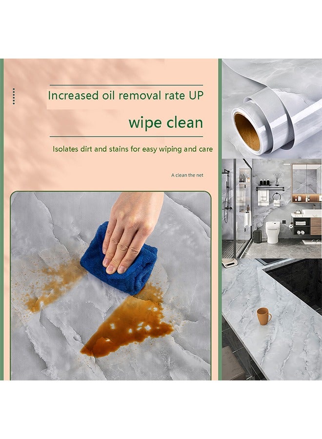Kitchen Countertop Self-Adhesive Waterproof  Wallstickers Grey 40x300cm  - Image 5