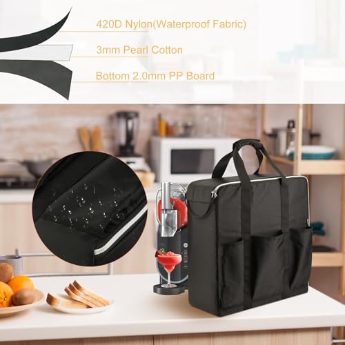 Beautyflier Travel Carrying Bag for Ninja SLUSHi Slushie Machine FS299FS301FS301C Portable Travel Case for Frozen Drink Maker Side Opening for Easy Access to Your Machine Bag Only - Image 3