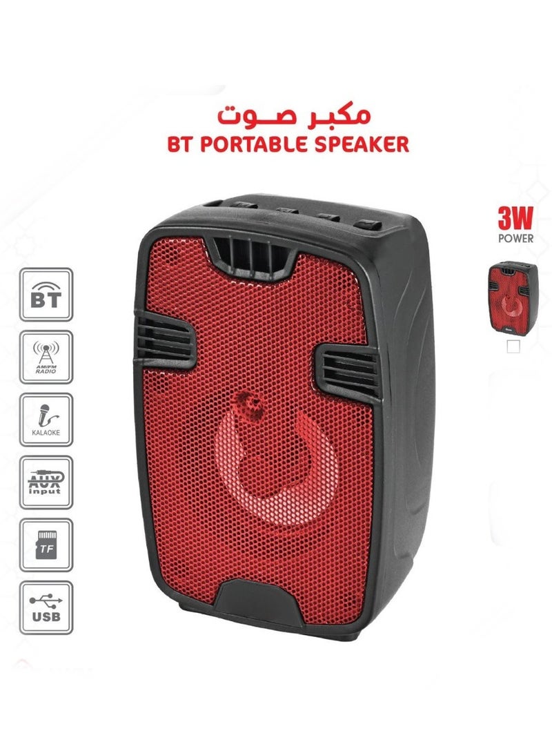 Rechargeable portable speaker with microphone and remote control. It is the ideal device to enjoy your favorite music in high-quality sound. Very suitable and excellent for parties and special occasio 