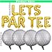 DUFACAI Lets Partee Golf Party Balloons Decorations Banner Men Boys Birthday Decoration Sport Themed Party Supplies Foil Mylar Golf Ball Balloons for Birthday Baby Shower Retirement Party Gold - Image 4