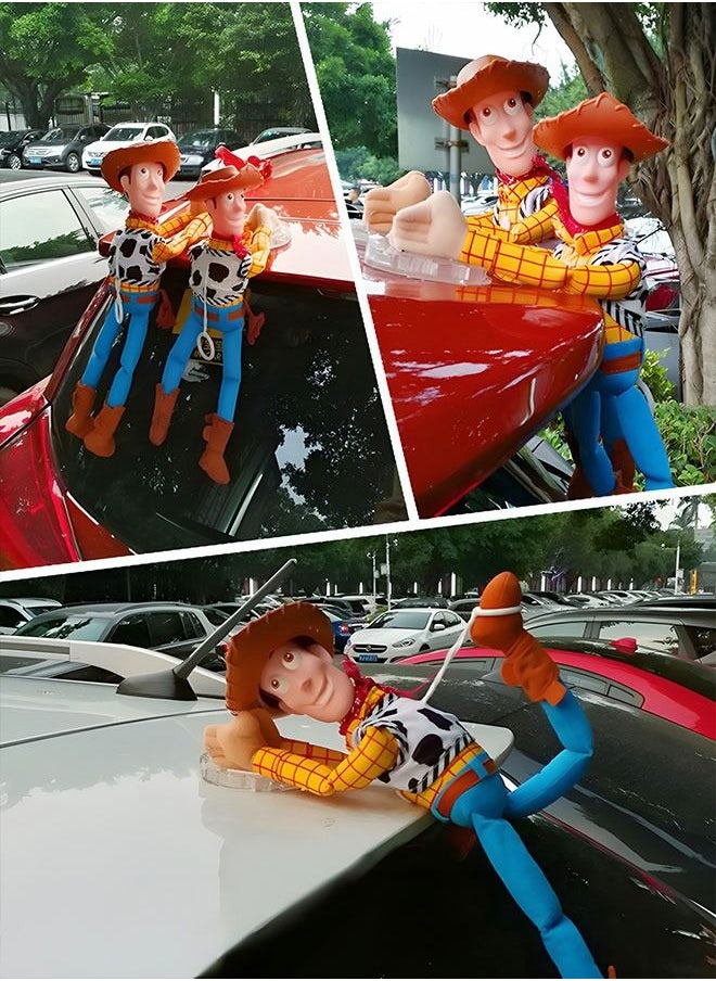 Toy Story Sheriff Car Doll Plush Toys Hanging Toys Cute Car Accessories Woody Auto Accessories Car Decoration Car Roof Doll Decoration