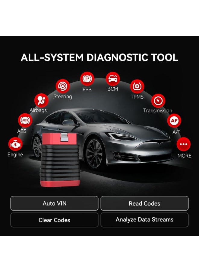فكر في السيارة جهاز فحص أعطال السيارات THINKDIAG BD6 OBD2 بتقنية البلوتوث، أداة تشخيص لاسلكية لقراءة جميع رموز الأعطال في أنظمة iOS وAndroid، يدعم إعادة ضبط سريعة لأكثر من 5 أعطال، مزود بخاصية فحص ضوء محرك السيارة، وتحديثات مجانية مدى الحياة. - Image 3