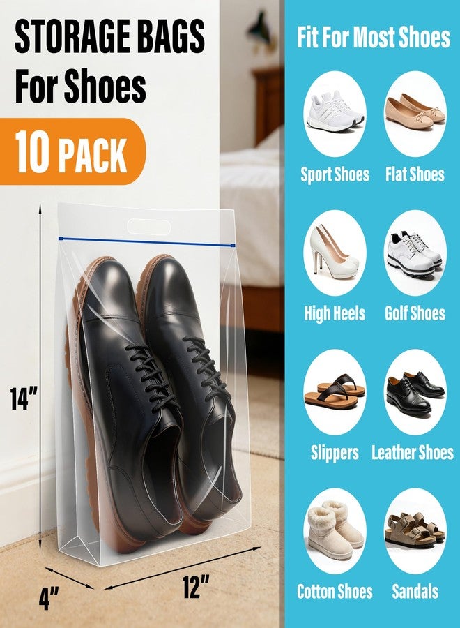 STORAGE MASTER Waterproof Shoe Bags for Travel Packing Storage, Smellproof Travel Essentials Bag for Men and Women, Clear (10-pack) - Image 2