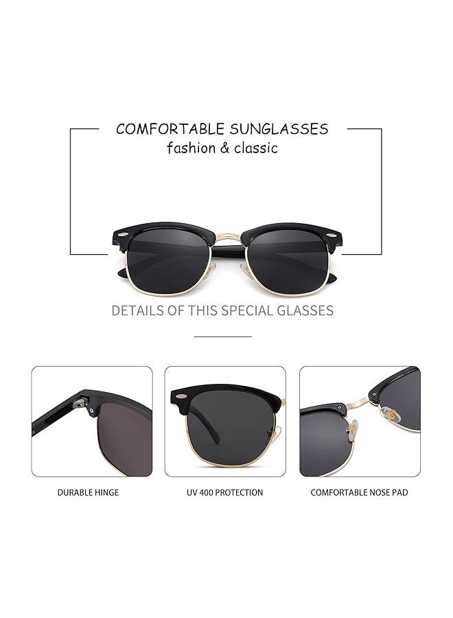 نظارات شمسية مستقطبة شبه بدون إطار حماية من الأشعة فوق البنفسجية 400 للرجال والنساء - Image 2