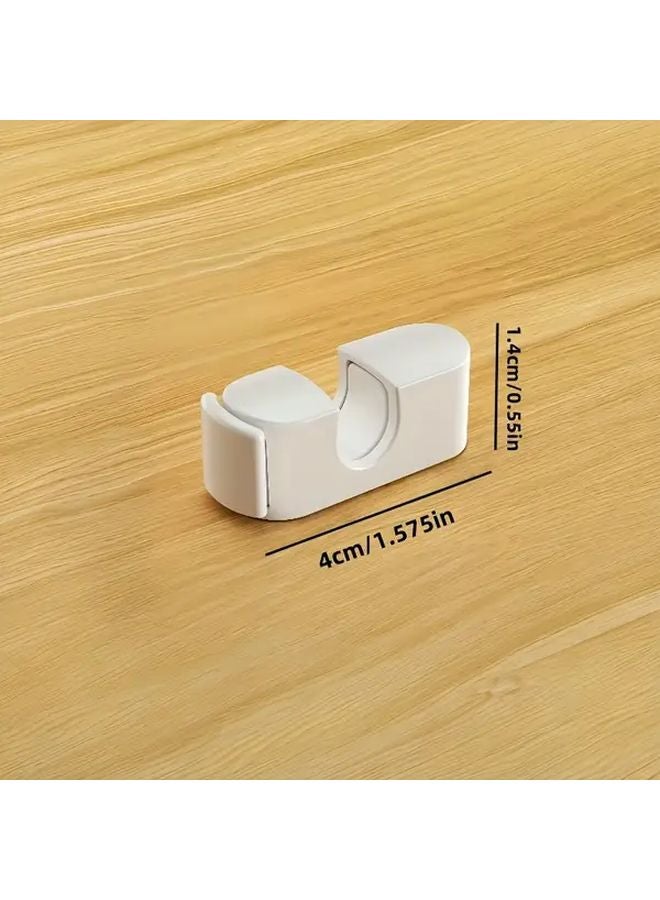 White 5 Pack Self Adhesive Cord Organizers With Spring Clamp Cable Management Clips - Image 3