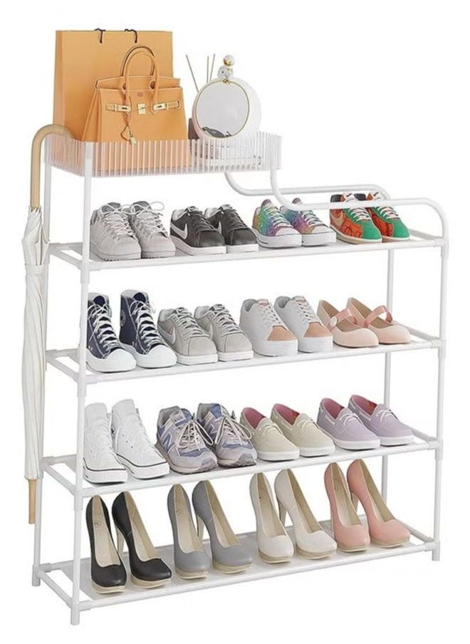BLOOMING TIME - 6-Layer Thickened Independent Shoe rack, Metal Load-Bearing Storage Rack, Vertical Storage Rack Next To The Door, Porch, And Wardrobe, Multi-Layer Storage (White) - Image 1