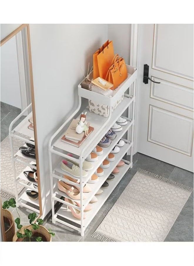 BLOOMING TIME - 6-Layer Thickened Independent Shoe rack, Metal Load-Bearing Storage Rack, Vertical Storage Rack Next To The Door, Porch, And Wardrobe, Multi-Layer Storage (White) - Image 1