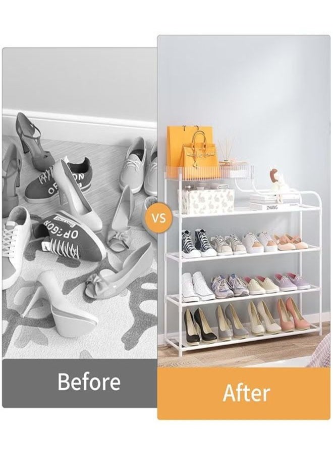 BLOOMING TIME - 6-Layer Thickened Independent Shoe rack, Metal Load-Bearing Storage Rack, Vertical Storage Rack Next To The Door, Porch, And Wardrobe, Multi-Layer Storage (White) - Image 1