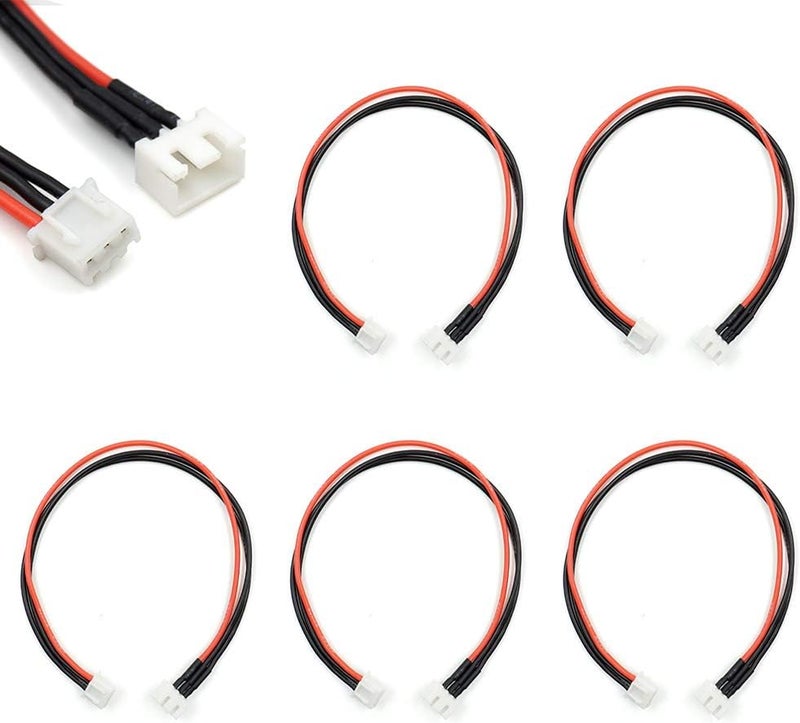 elechawk JST-XH 2S Balance Plug Extension Lead Wire 200mm 5 PCS for LiPo Battery Balance Charging 22AWG Silicone - Image 1