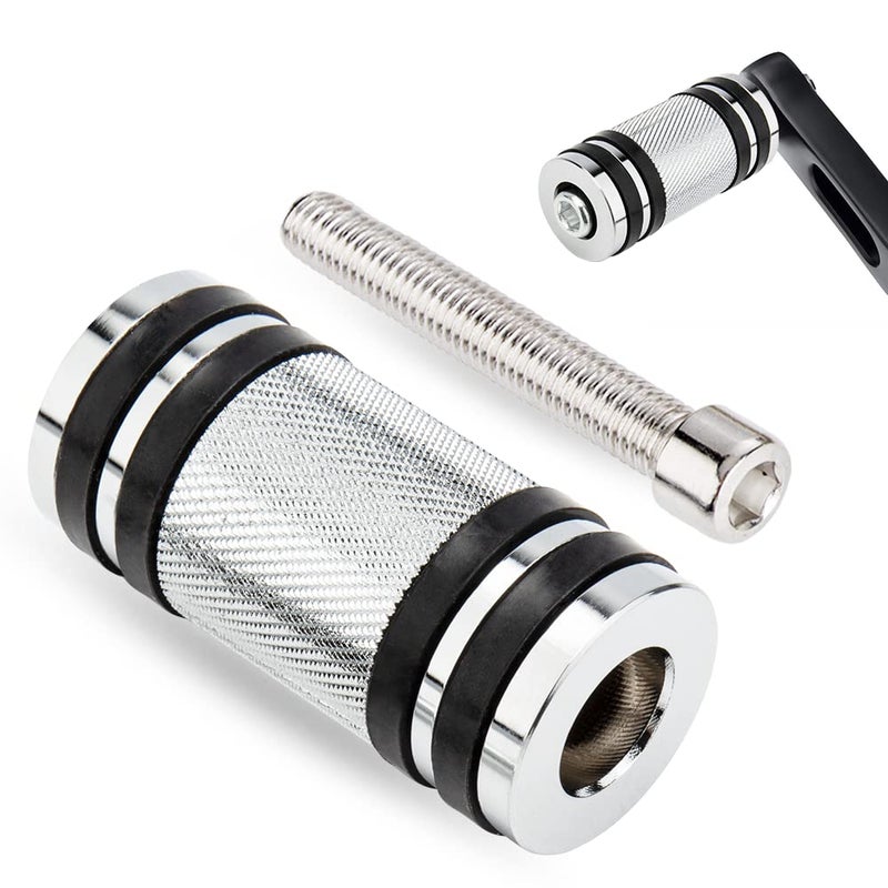 KICRY Motorcycle Shifter Peg Shift Lever BlackChrome CNC Billet Foot Pegs Compatible with Harley Davidson Sportster Touring Softail Street Glide Road Dyna ChromeC1pcs
