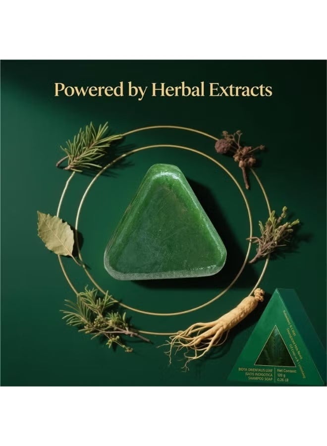طبيعة شامبو المثلث بار، الطبيعة سبعة الصابون الأخضر، عثمان العشب بار، تهدئة وتقوية الشعر للنساء والرجال (1pc) - Image 5