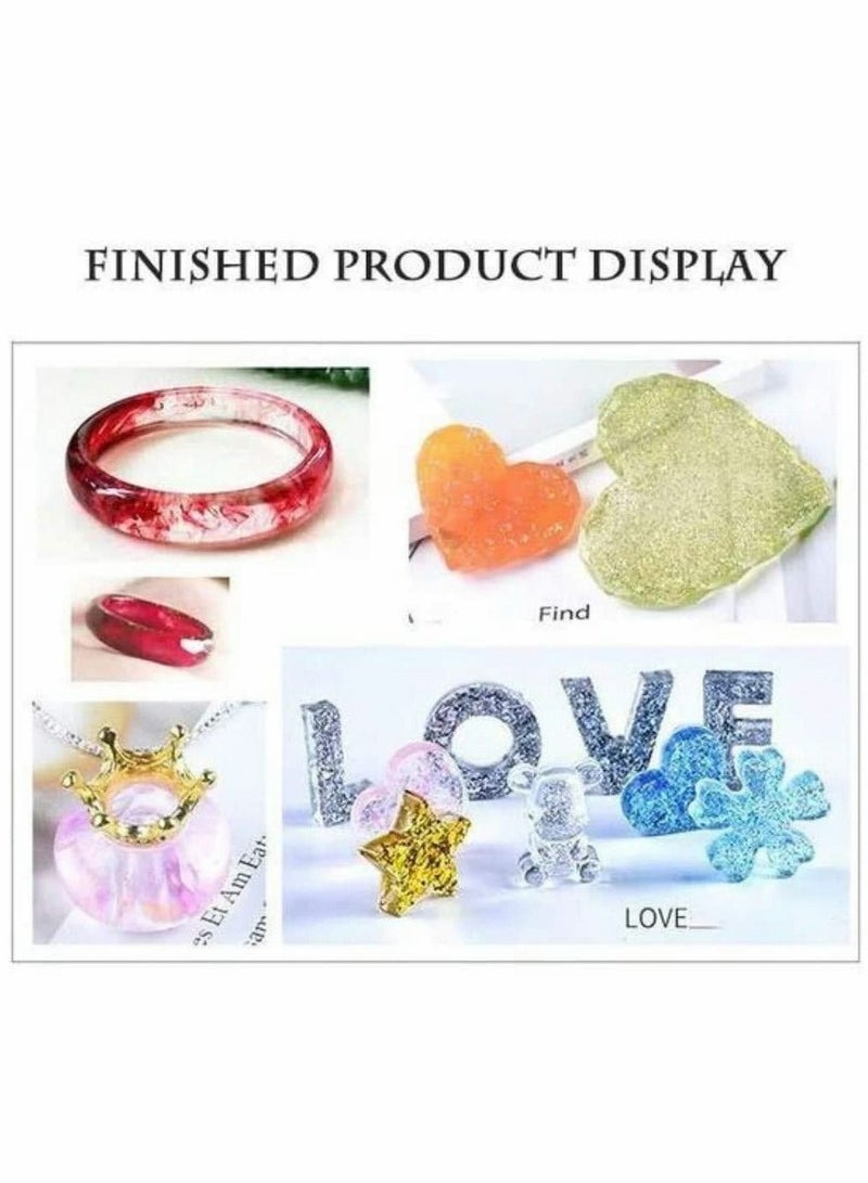 Excefore Handmade Crystal Glue Mold Set 83 Pcs Silicone Resin Kits Epoxy Resin Moulds for Jewelry Earrings Necklace Bracelet Nail Art Stencils Handmade Craft  - Image 3