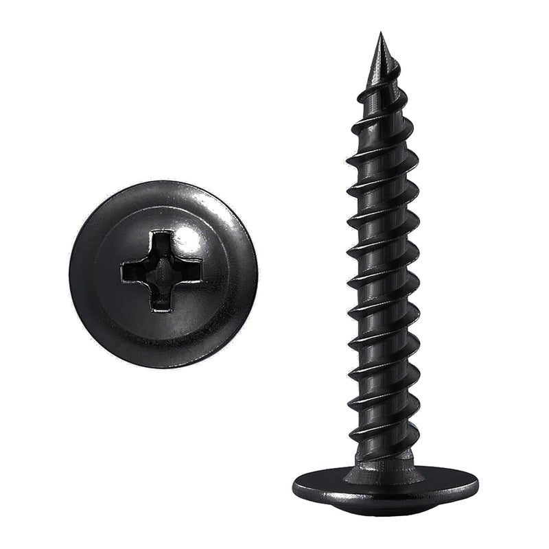 Wensilon Store (200 pcs) #10×1-1/4" Black Phillips Truss Head Wood Screws Quick Metal Self Tapping - Image 2