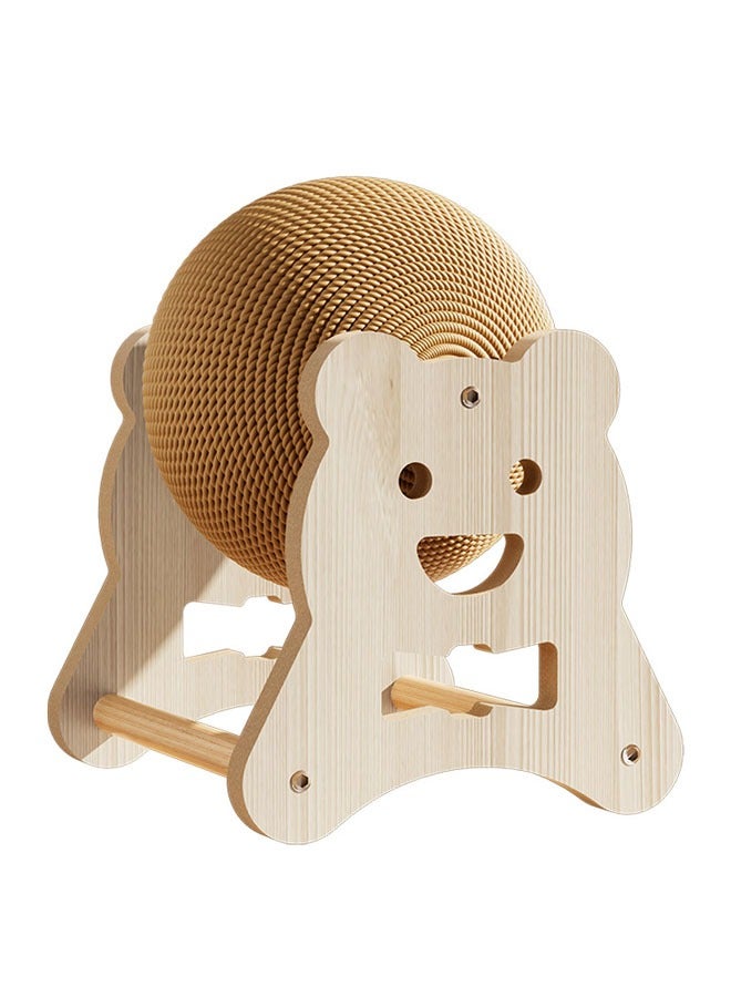 Cat Scratching Post, Cat Scratch Toy, Natural Sisal Cat Scratching Ball Cute Sisal Rope Cat Scratcher Rotating Ball Interactive Toys Nail Scratching Boll for Indoor Cats,Let Your Kitties Scratch,Play & Rest ,Easy to Assemble - Image 1