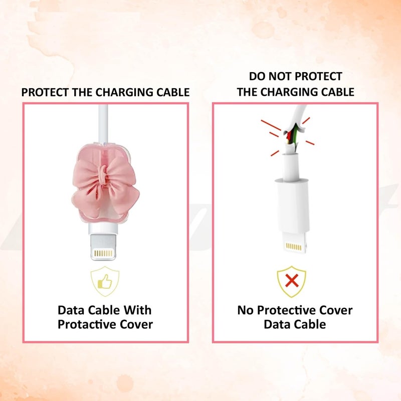 SKYCELL Charger Case Cover with Full Cable Protector 3D Cute Pattern Compatible for iPhone Charger Only 18W & 20W iPhone 16,iPhone 13,iPhone 15,iPhone 14 (Pink Bowl) - Image 5