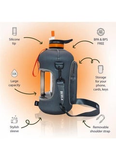 2.2L Half Gallon Water Bottle With Straw Lid And Cooling Sleeve Tritan Bpa Free Large Fitness Sport Bottle Jag With Handle 74Oz - pzsku/Z5E779BAEBAE9FC3160CEZ/45/_/1718349944/8d5ea833-5857-43ef-a4fd-03c18e902f4c