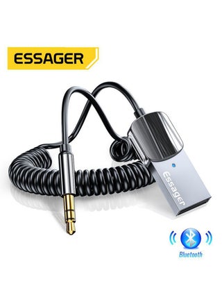 محول بلوتوث Aux للسيارة، جهاز استقبال بلوتوث 5.0 ملغي للضوضاء، محول صوت من USB إلى مقبس 3.5 ملم بدون فقدان للموسيقى مع ميكروفون مدمج لمجموعات السيارة/مكبر صوت ستيريو منزلي/مكبر صوت بدون استخدام اليدين - pzsku/Z5E77A6AB71CCA88FD416Z/45/_/1725959282/dc5ae506-42fe-43ac-9a57-d18559b1118c