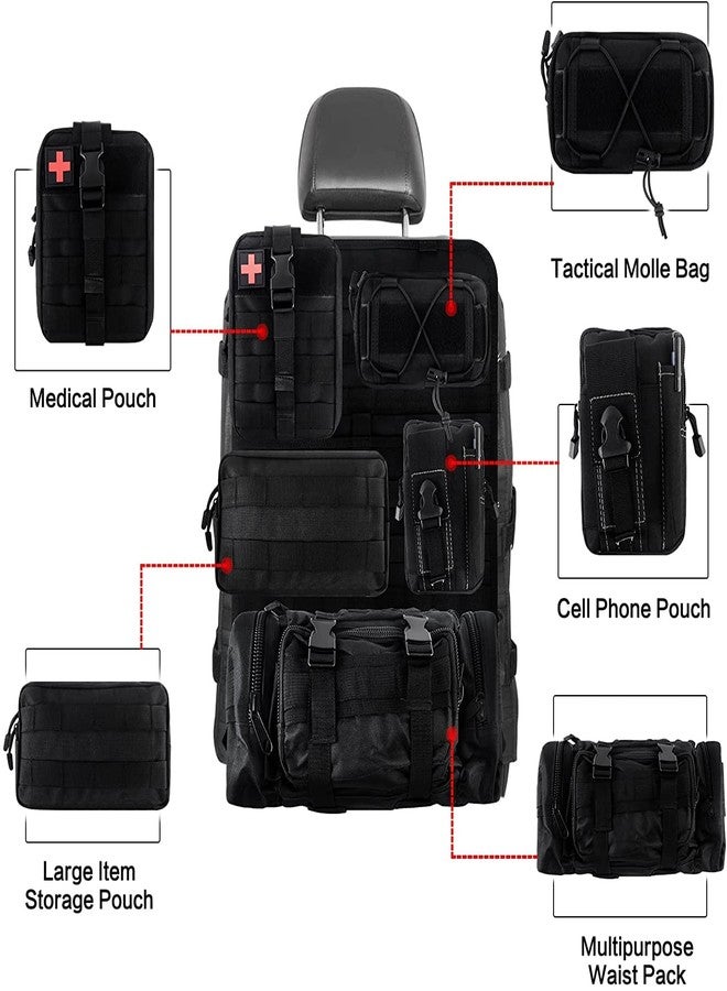 حقيبة تخزين/حقيبة تعليق خلفية للمقعد الأمامي من Z8 Tactical مع 5 حقائب، تناسب جميع أنواع المركبات - Image 4