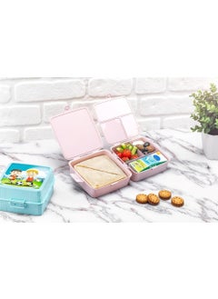 Simplicity 4 Compartment Girls Lunch Box Pink  - Image 1